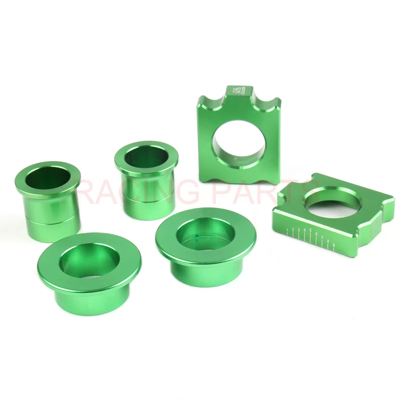 CNC передние и распорки ступицы заднего колеса цепи регулятор для KX125 KX250 KXF250 KXF450 Мотоцикл Байк внедорожный