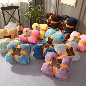 

High quality Solid weighted blankets for beds Super Soft Blankets Winter Warm throw sofa blanket Bedroom wholesale