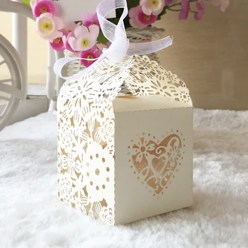 

50pcs Luxury Elegant Wedding Candy Boxes Chocolate Gift Box A Birthday Present For A Child Grand Event Supplies Invitations Box