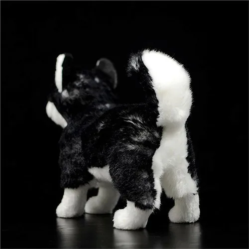 Fancytrader 11'' Fluffy Realistic Simulation Alaskan Malamute Dog Toy Doll Home Decoration Doll for Kids Photograph Prop 28x25cm (4)