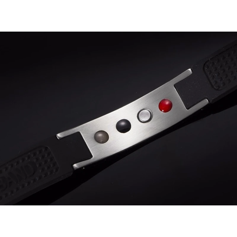 Мощный силиконовый браслет био Elelents браслет энергетического баланса магнитный браслет черный силикон