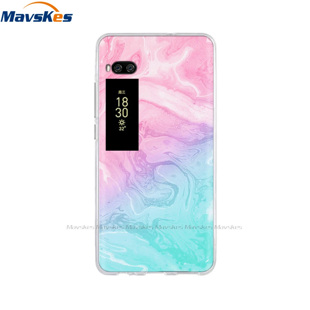 For Meizu Pro 7 Case 5.2" Fundas Coque Back Cover For Meizu Pro 7 Plus 5.7" Phone Cases Soft TPU Painted Silicone Bumper Shell 