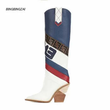 

New pattern High boots Fashion boots Fashion boots Women's Boots model ladies shoes 9CM High heels winter Nightclub 3-16 17 BBZA