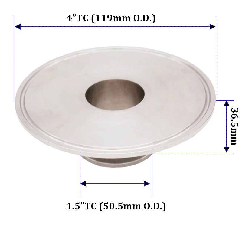 Tri Clamp cap style редуктор " X 1,5" санитарный 304 фитинг из нержавеющей стали Homebrew оборудование для пива