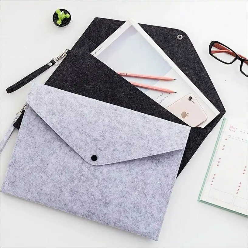 Простой Твердый шерстяной фетр A4 папка для файлов большая емкость Сумка для документов простой бизнес портфель бумажная сумка для хранения Ipad студенческие подарки