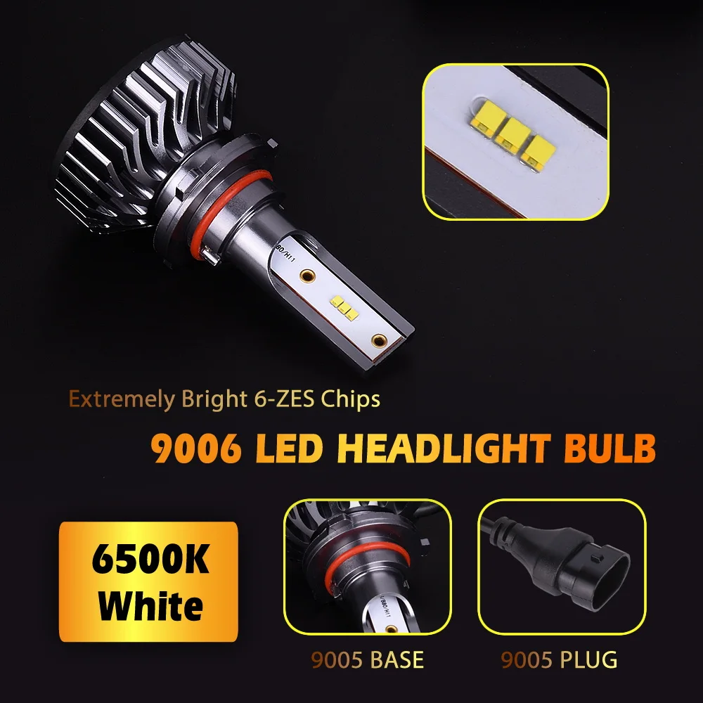 Hillpow встроенный Canbus H4 H7 светодиодный фар автомобиля 12V 8000LM 6000K лампа H3 H1 H8 H9 H119004 9007 9005 9006 лампочка