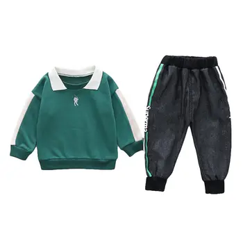 

New Baby Spring And Autumn Long-sleeved Suit Children's Animal Little Elephant Old Boys Cotton Sets Children Clothing TRACKSUIT