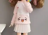 pink 1set Одежда для кукол Blyth Розовая Желтая толстовка с капюшоном+ юбка-комбинезон, наряд для кукла 1/6 аксессуаров(подходит для ob24, blyth, pullip, Barbies, кукла 1/6 - Цвет: pink 1set