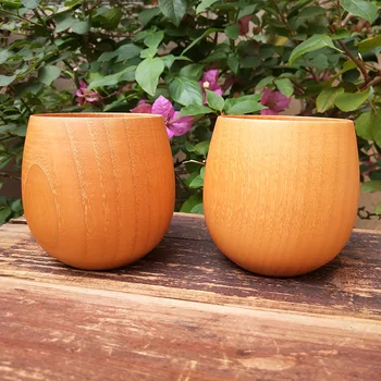 

Japanese Solid Wood Hats Shape Readily Cup Student Concise Decorative Pattern Milk Cup Heat Insulation Defence Burn Convenient