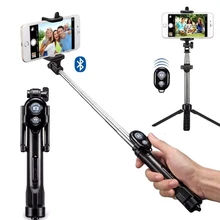 3 в 1 Беспроводная Bluetooth селфи-палка мини выдвижной селфи-штатив с пультом дистанционного управления GV99