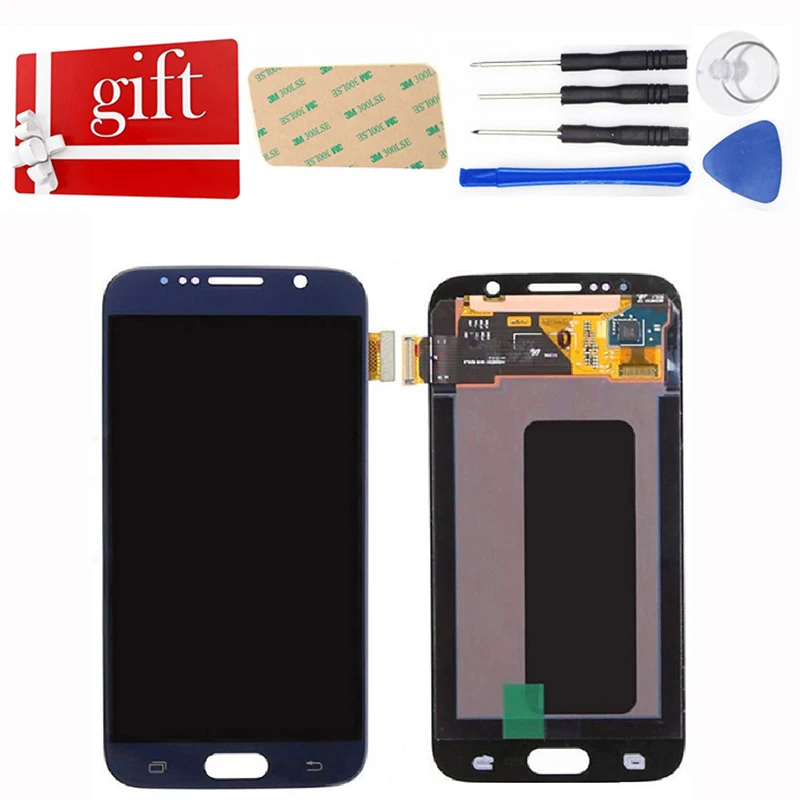 AAA Качество 5,1 ''Супер AMOLED Замена ЖК S6 для SAMSUNG GALAXY S6 G920 SM-G920F G920F G920FD экран дигитайзер сборка