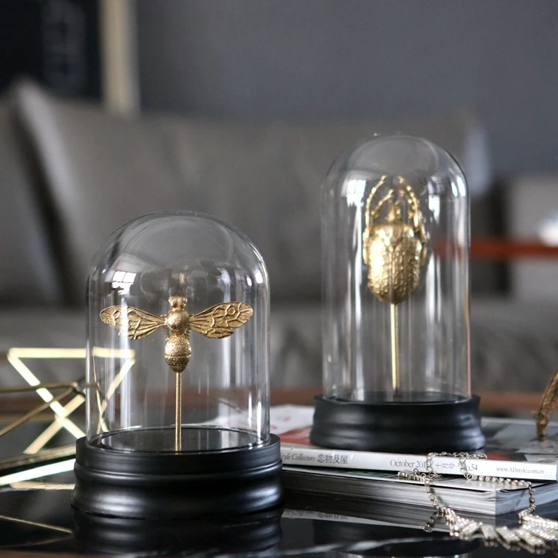 Статуэтка со стрекозой золотого цвета Рождественский Декор ручной работы для