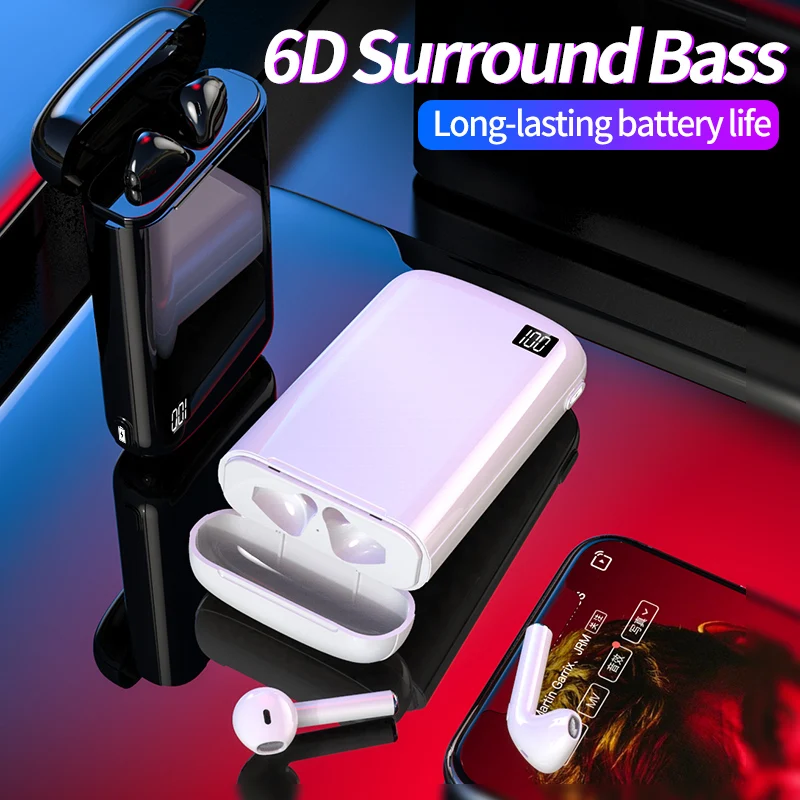 A5 TWS Wireless Bluetooth Earphone with Charging Case fone de ouvido Headset Mini Airbuds Handsfree Earbuds Sports Ear Phone