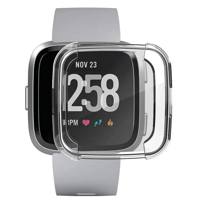 

Slim Smart Watch Protective Case Cover TPU Silicone Protective Clear Case Cover Shell For Fitbit Versa Lite