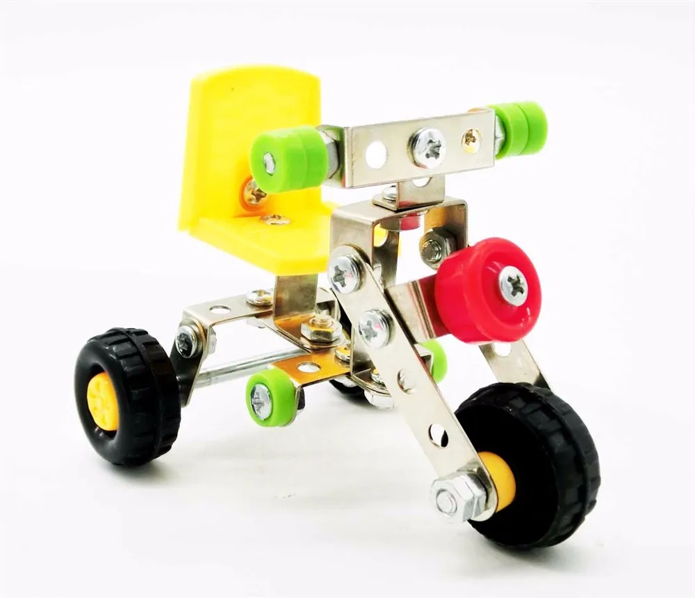Образование для детей Веселые Обучающие игрушки для детей DIY 3D Трехмерная металлическая головоломка сборка из блоков Инженерная гайка W823