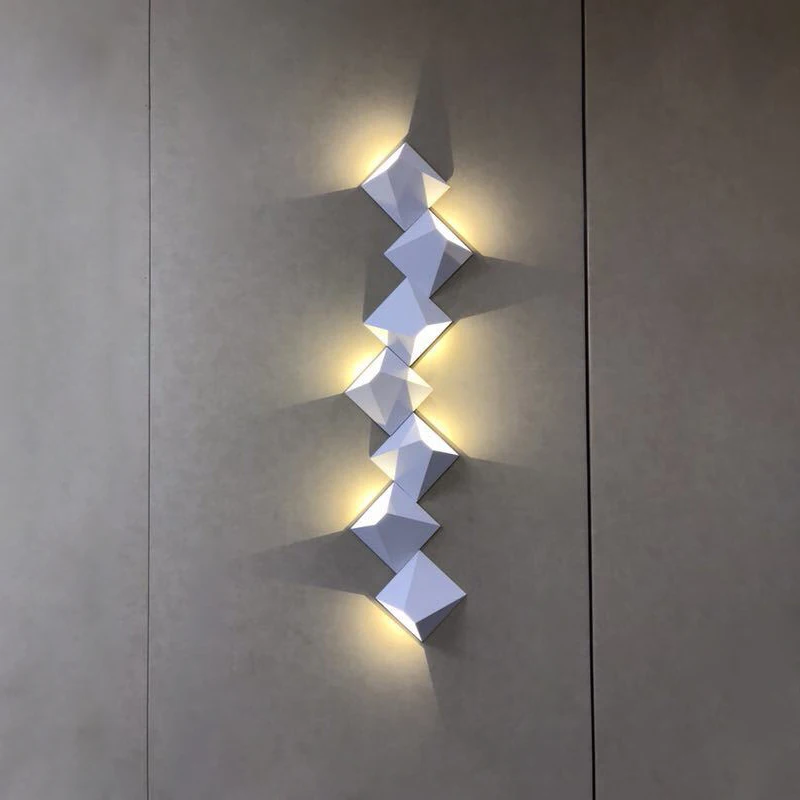 Wall Light Bedroom Luces Led Decoracion Modern Simple Creative Combinable Nordic Lamp Living Room Corridor Hotel Wall Lamp