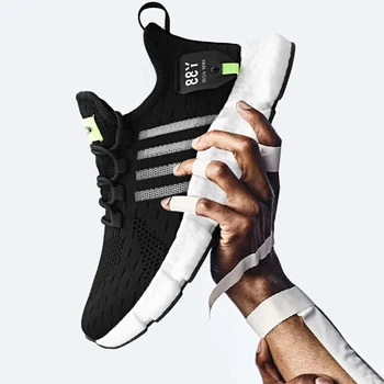 

46 Plus Size Lightweight Running Shoes For Men Lac-up Black Casual Walking Shoes Comfort Men's White Sneakers Zapatillas Hombre