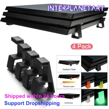 

PS4 Slim Pro Game Console Holder Cooling Feet Horizontal Heighten Support Bracket Non-slip Design Luminous Gaming Accessories