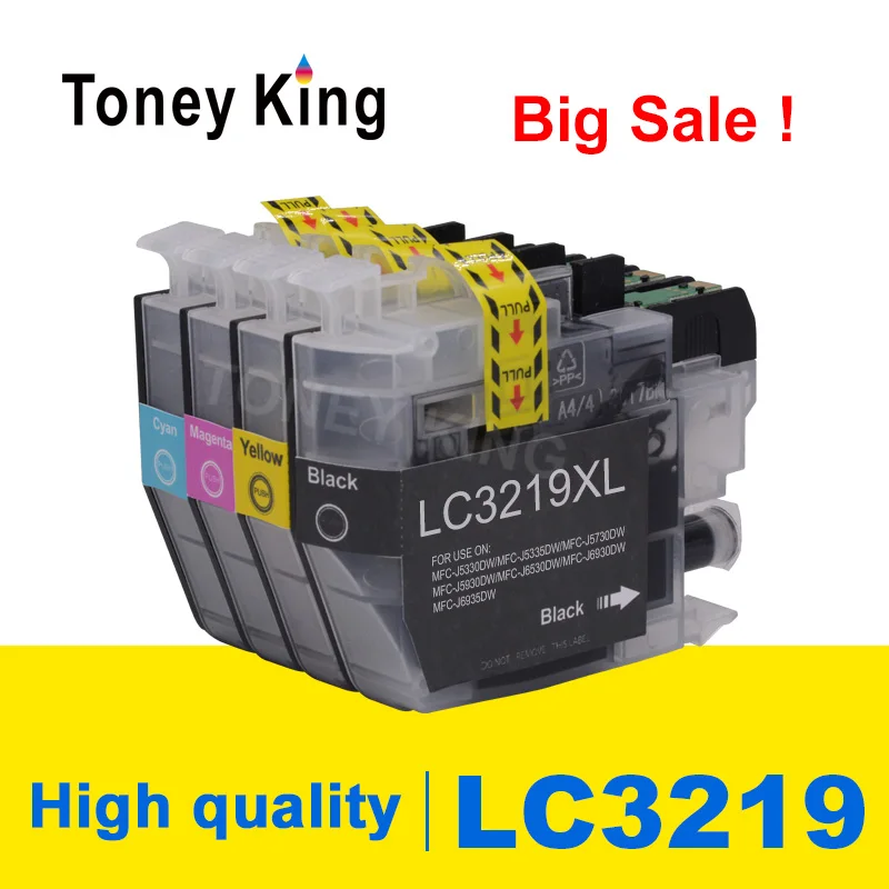 Toney King Per Brother Lc3219 Lc-3219 Lc3219Xl Cartuccia D'Inchiostro Compatibile Mfc-J5930Dw Mfc-J6530Dw Mfc-J6930Dw Mfc-J6935Dw Stampante