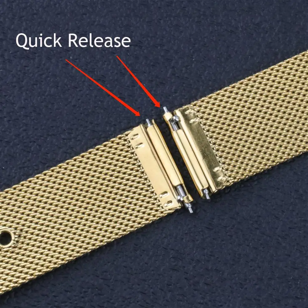 Quick Release Milanese Watchband For Smart DW Watch 10mm 12mm 14mm 16m 18mm 20mm 22mm Watch Band For skmei DW Pagani Design
