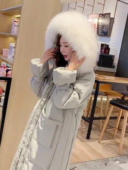 

In 2020, the new long down jacket whom white duck down fashion over-the-knee winter coat