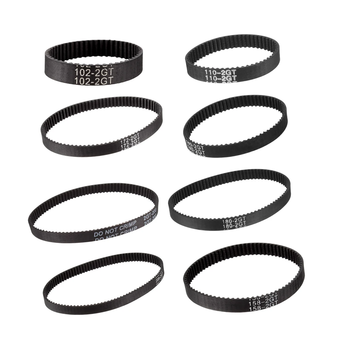 uxcell GT2 Timing Belt 102-350mm Closed Fit Synchronous Wheel Rubber with Glass Fiber Core 1.5mm Thickness for 3D Printer