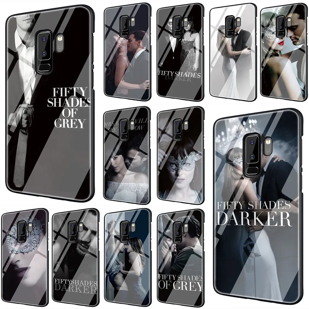Чехол для телефона Fifty Shades из закаленного стекла серого цвета Galaxy S7 Edge S8 9 10 Plus Note 8