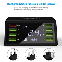 60 Вт настольное настенное зарядное устройство Беспроводное зарядное устройство Быстрая зарядка USB зарядное устройство QC 3,0 Quick Charge 3,0 для iPhone Xiaomi mi samsung Red mi