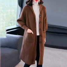 Ma'am свитер вязаный свободный женский кардиган Wollens верхняя одежда высокого качества