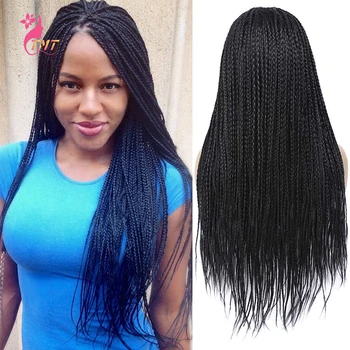 

Long Straight Braided Box Braids Wigs High Quality Synthetic Twist Braids Wigs For Black Women 26'' Braided Wig Pure Handmade