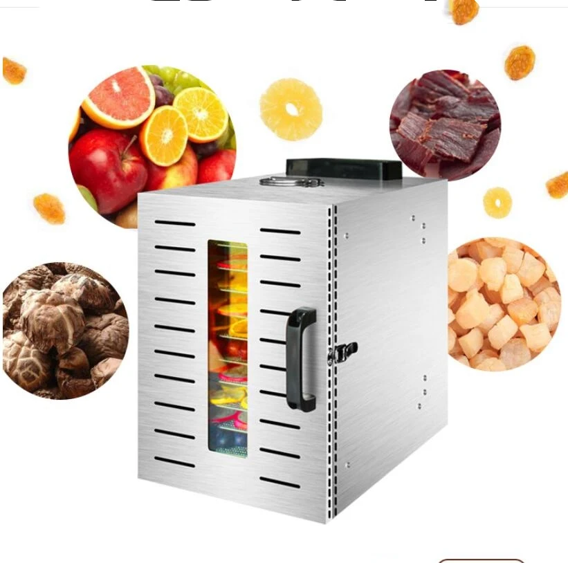 Fruit And Vegetable Dryer Dried Fruit Machine Air Dryer 12-storey High Capacity Control Touch Screen Timing Temperature Food
