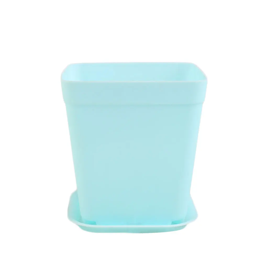 light blue ABS цветочные горшки маленькие садовые пластиковые мини цветочные горшки для суккулентов - Цвет: light blue