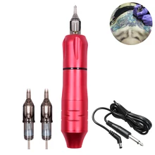 Тату-машинка поворотные ручки Алюминий сплав татуировки оборудования для Semi Перманентный микроблейдинг макияж со шнуром картридж