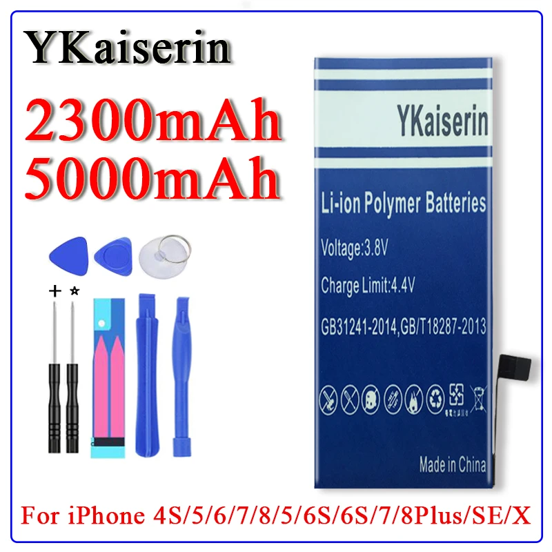 Аккумулятор для сотового телефона IPhone Сменный аккумулятор 5 6S 6 7 8 6s 7/8 Plus X 5C Se без