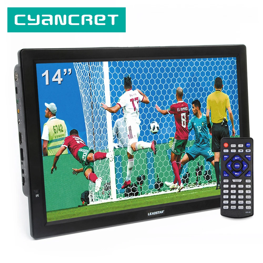 Портативный телевизор LEADSTAR D14 14 дюймов HD ATSC цифровой аналоговый мини Телевизор в