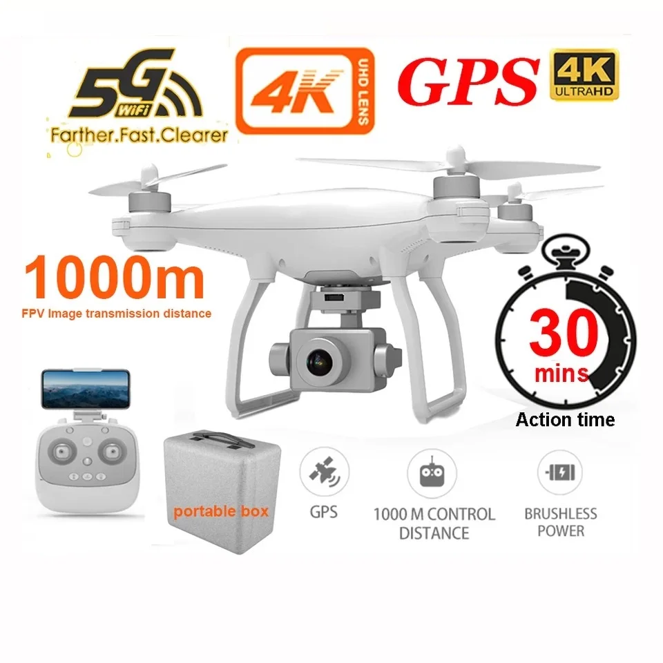 GPS Дрон RC Квадрокоптер ESC Электрический 4k камера 5G WiFi FPV профессиональная