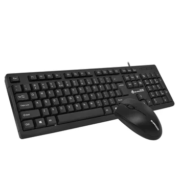 

Eighteen Crossing D160 Keyboard And Mouse Kit Cable USB Interface Keyboard Mouse Comfortable Handfeel Waterproof Mute
