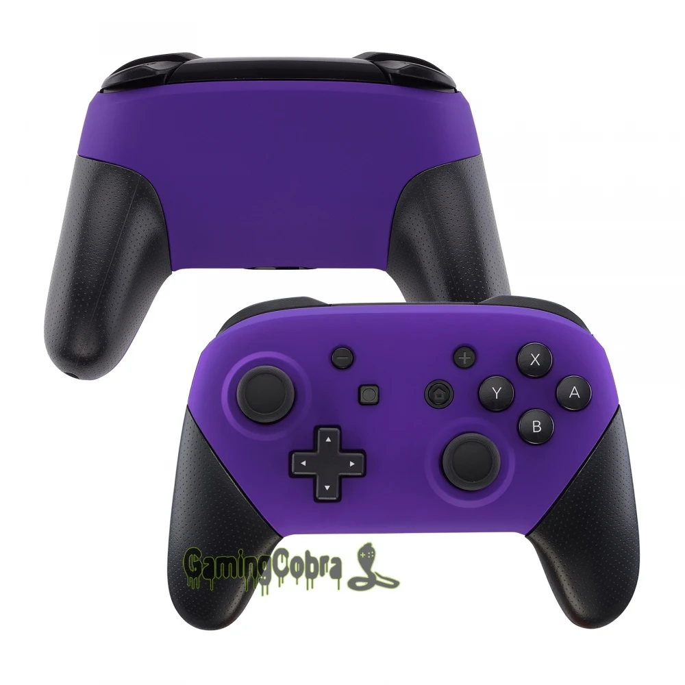 eXtremeRate Soft Touch Purple Faceplate and Backplate Replacement Shell Housing Case Cover for Nintendo Switch Pro Controller |