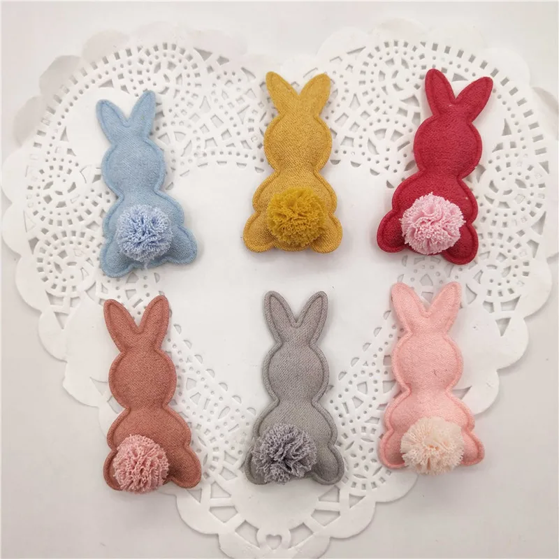 

10pcs/lot 2.8*5cm felt rabbit patch applique For children hair accessories and DIY Kid Supplies DIY Hair Accessories