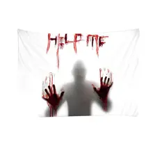 Halloween Tapestry Pumpkins HELP ME Print Wall Hanging Tapestry Art Home Decoration Wall Party Tapestry