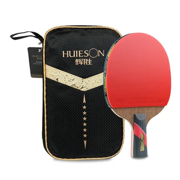 

HUISON Professional Carbon Wood Table Tennis Bat Racket Ping Pong Paddle Competition 180g/190g Short/Long Handle