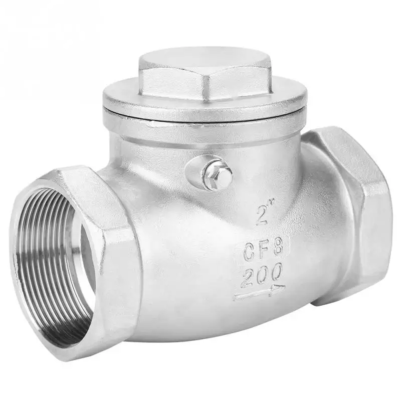 DN50 нержавеющая сталь один способ качели обратный клапан внутренняя резьба 200PSI для воды, нефти и газа