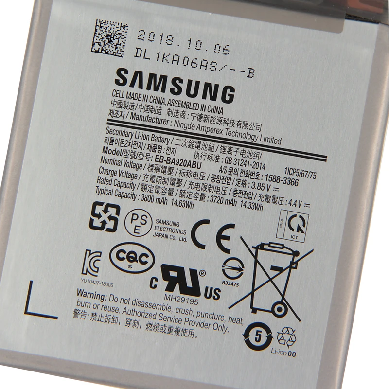 Original Samsung High Quality EB-BA920ABU Battery For Samsung A9s A9200 SM-A9200 3800mAh