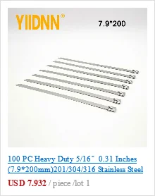 100 pc resistente 0.31 polegadas (7.9*1400mm) cinta