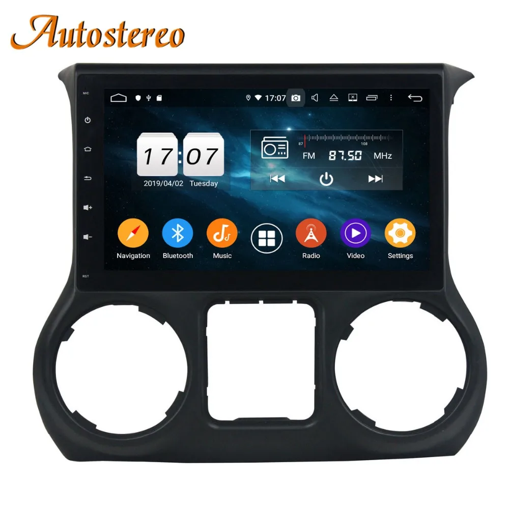 Android 9 DSP 4+ 64G Нет DVD плеер автомобиля gps навигация для Jeep Grand Wrangler 2011+ Автомобильное Стерео Радио мультимедийный плеер головное устройство