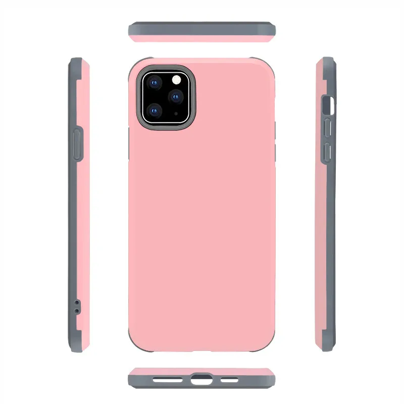 Чехлы для телефонов ярких цветов для iphone 11 Pro Max XR X XS Max 6 6S 7 8 Plus, милый простой однотонный Жесткий ПК+ Мягкий силиконовый чехол