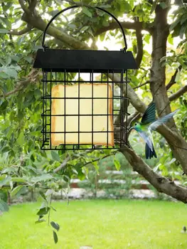 

Bird Feeder Green Cube Cage Food Container Square Bread Block Bird Feeder Outdoor Bird Food Device Suet Feeder Hanging Tree