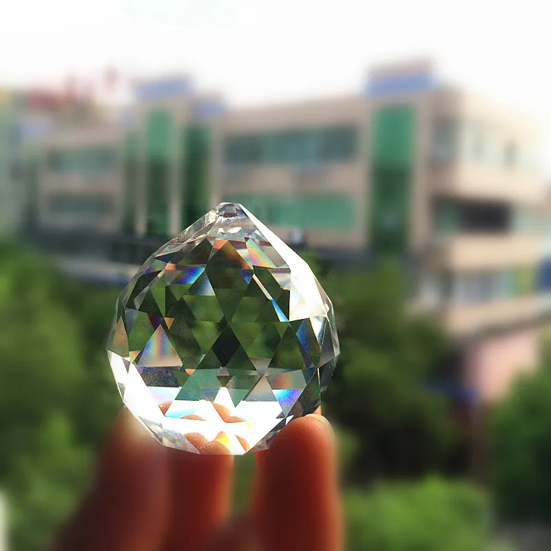 20 шт./лот Высокое качество 40 мм прозрачный хрустальный граненый шар для люстры Penant(Бесплатные Кольца) Fenghui шар для украшения дома