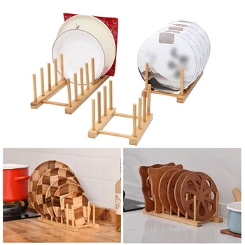 

Multifunctional Dish Rack, Kitchen Drain Rack, Bamboo Tableware, Tableware Storage Box, Tray Drying Rack, Wooden Display Rack