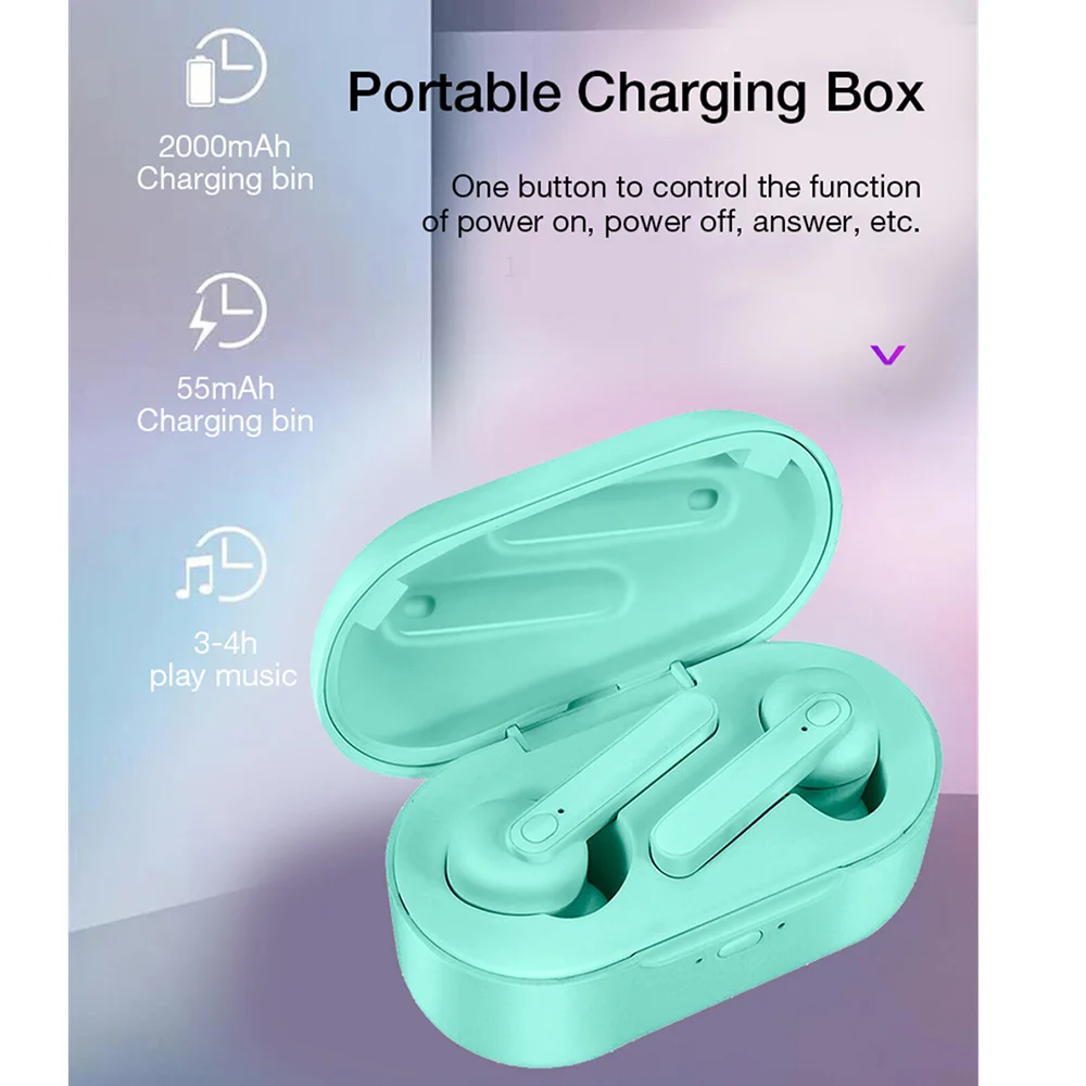 Bluetooth наушники с микрофоном для зарядки DT-5 TWS 5,0 air беспроводные наушники стерео наушники-вкладыши для xiaomi iPhone samsung